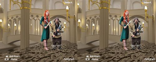 Tauriel and Bofur in Thranduil Hall